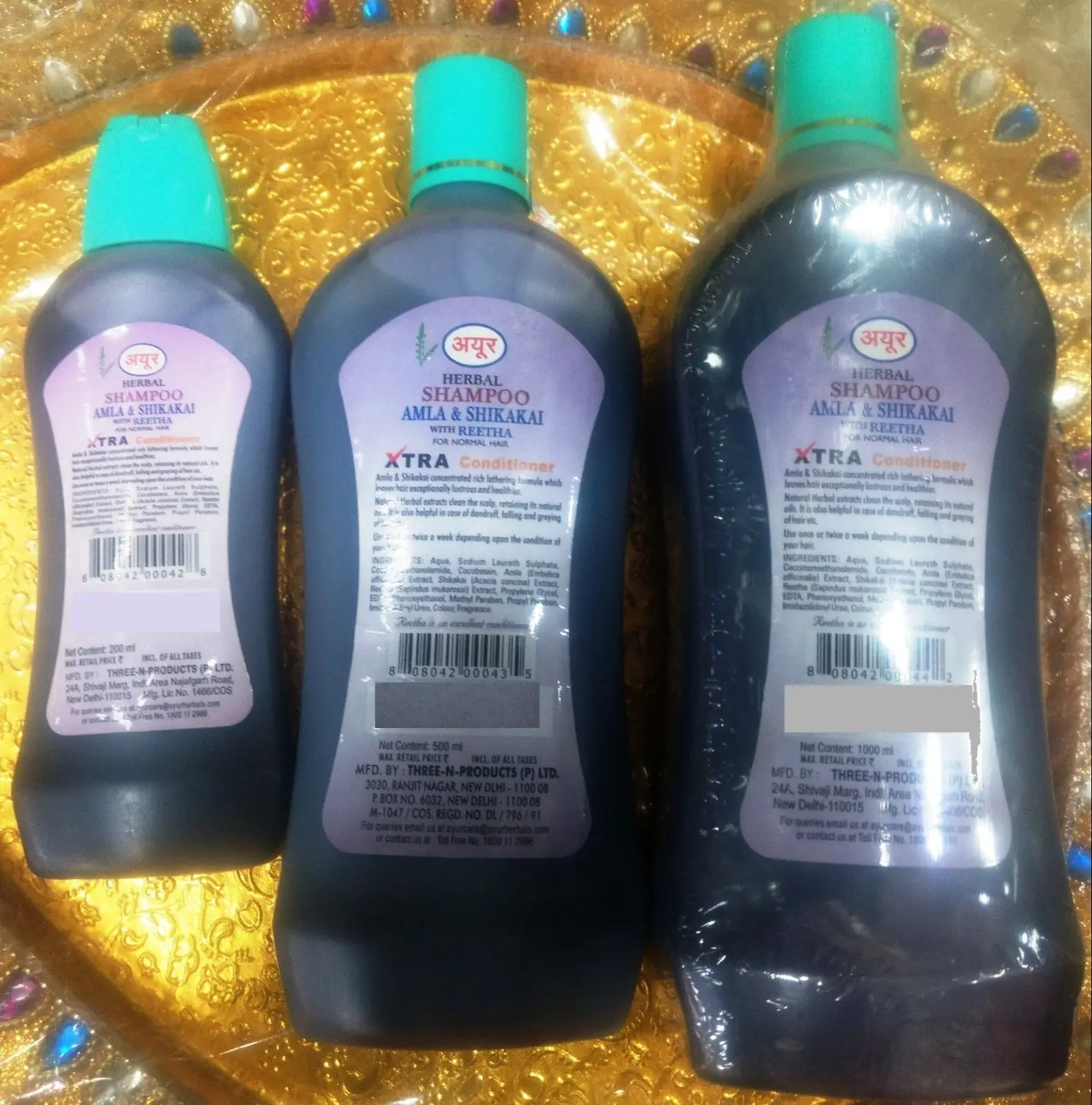 

Original Ayurvedic Herbal Shampoo Amla & Shikakai with Reetha 200MLNatural Herbal Extracts for Dandruff, Falling, Greying Hair