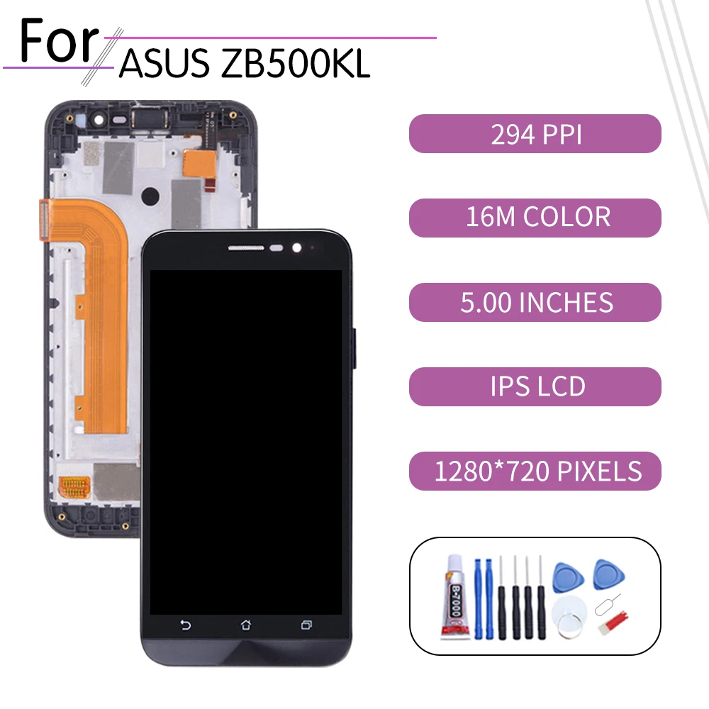 Оригинальный сенсорный ЖК экран для ASUS Zenfone Go ZB500KL дигитайзер в сборе Asus zb500kl