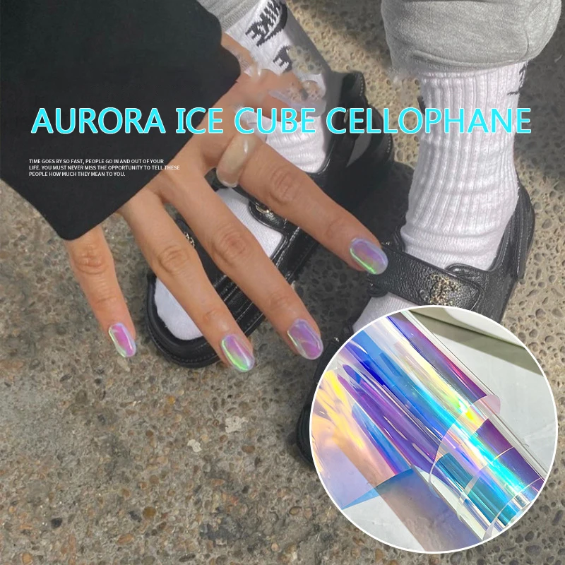 

Креативные стильные разноцветные аксессуары для дизайна ногтей Aurora Cellophane, шесть цветов, аксессуары для дизайна ногтей, простые в использов...
