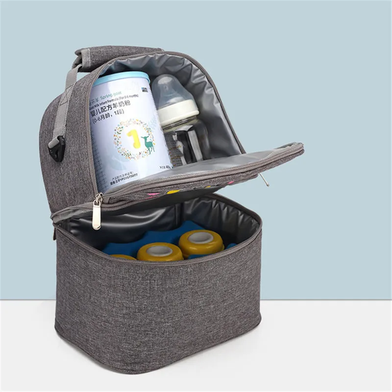 portable thermal insulated lunch bag large capacity diaper bag backpack fashion breastmilk cooler baby bottle mummy bags free global shipping