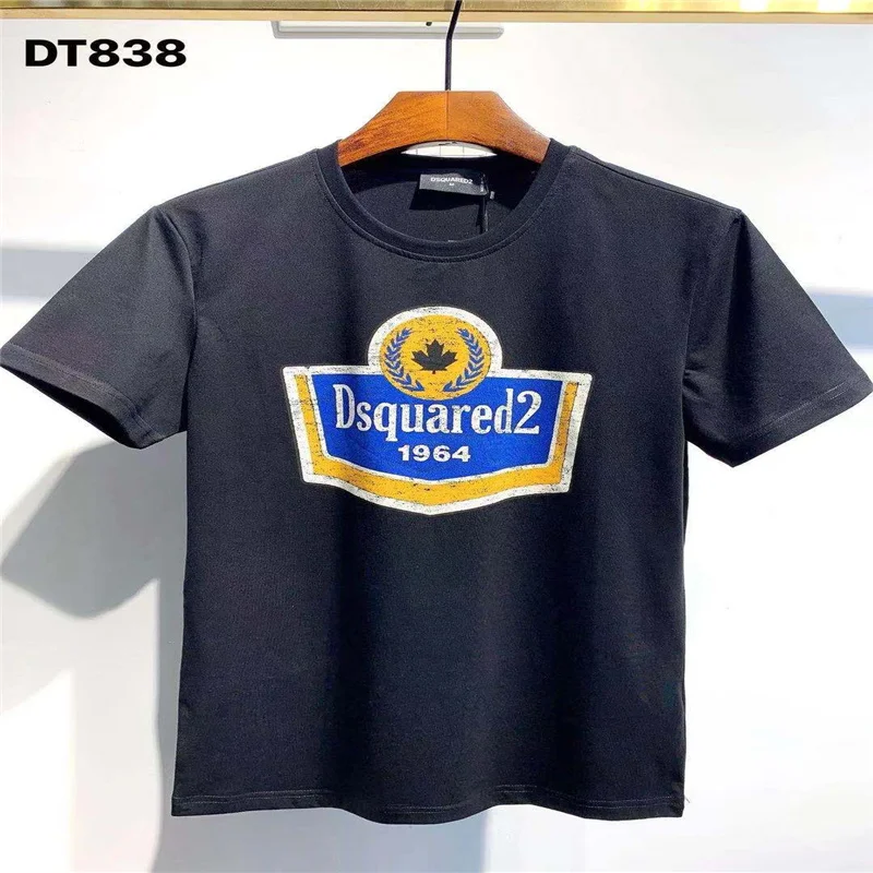 

Dsquared2 summer new style DSQ brand men's and women's T-shirt street printing casual O-neck short-sleeved men and women