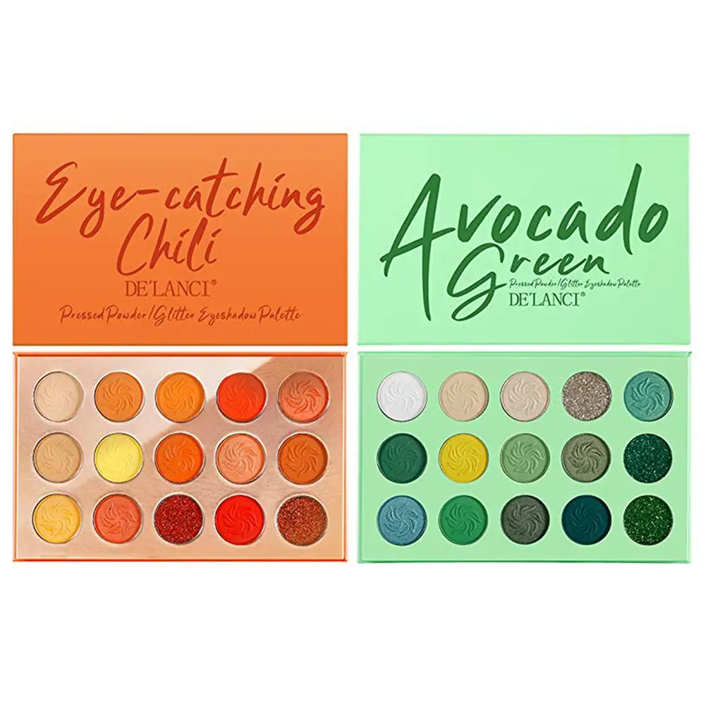 Avocado Green Eye Shadow Palette 15-color матовые мерцающие блестки Макияж Косметика стойкие тени