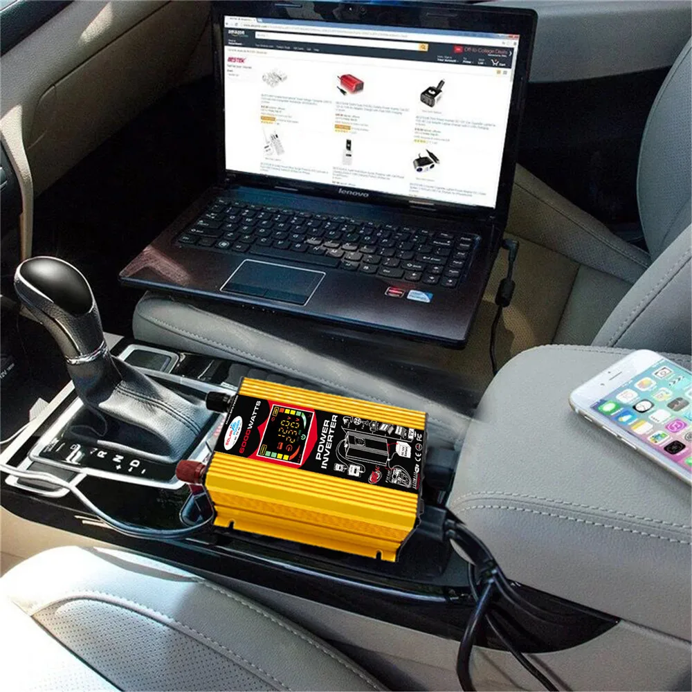Car Power Inverter 6000W DC12V to AC220V for Home or Outside Emergency Yellow colour | Автомобили и мотоциклы