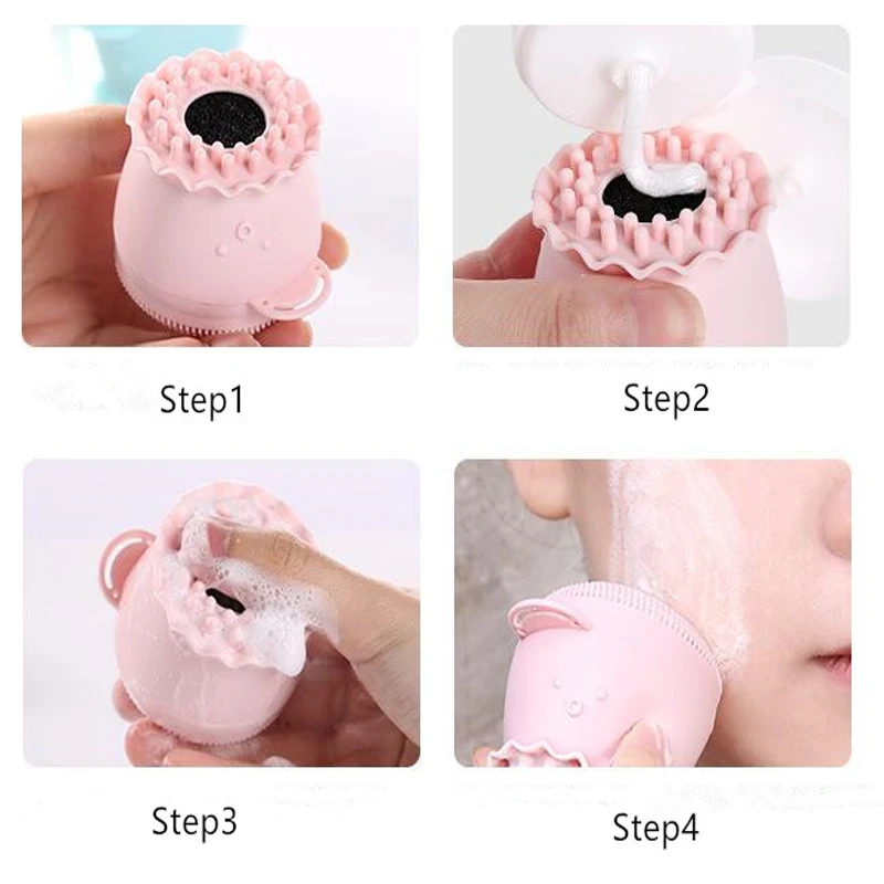 Силиконовая щетка для чистки лица очищающее средство мыть поры очиститель