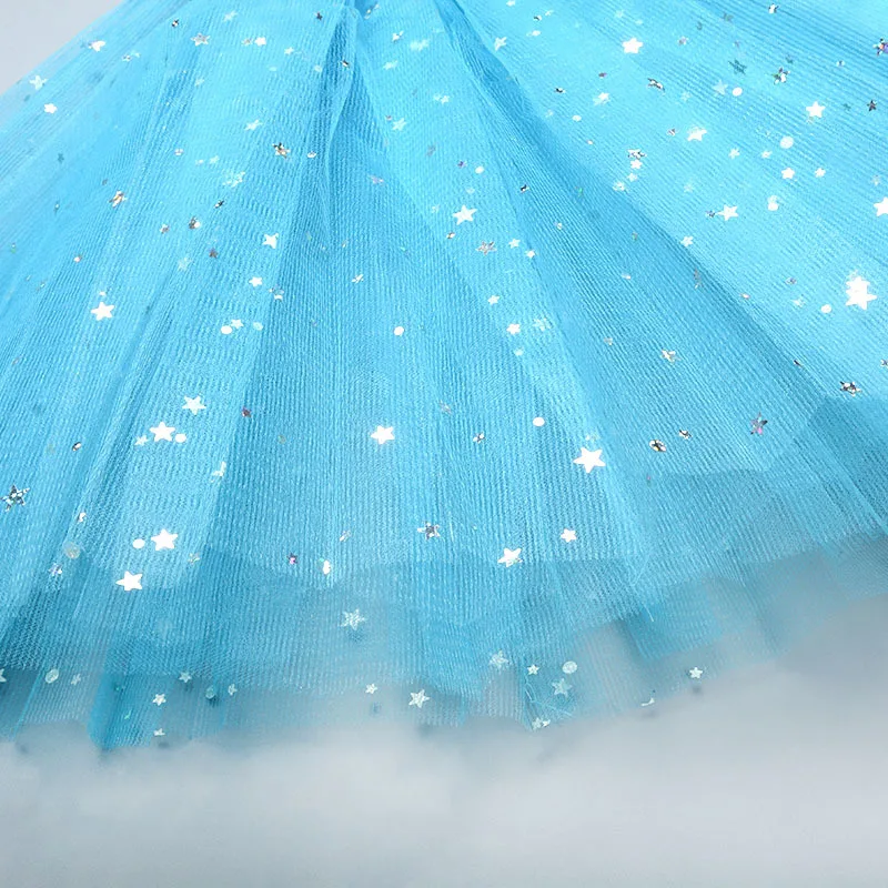 Детская юбка-пачка со звездным блеском для девочек трехслойная юбка из тюля с
