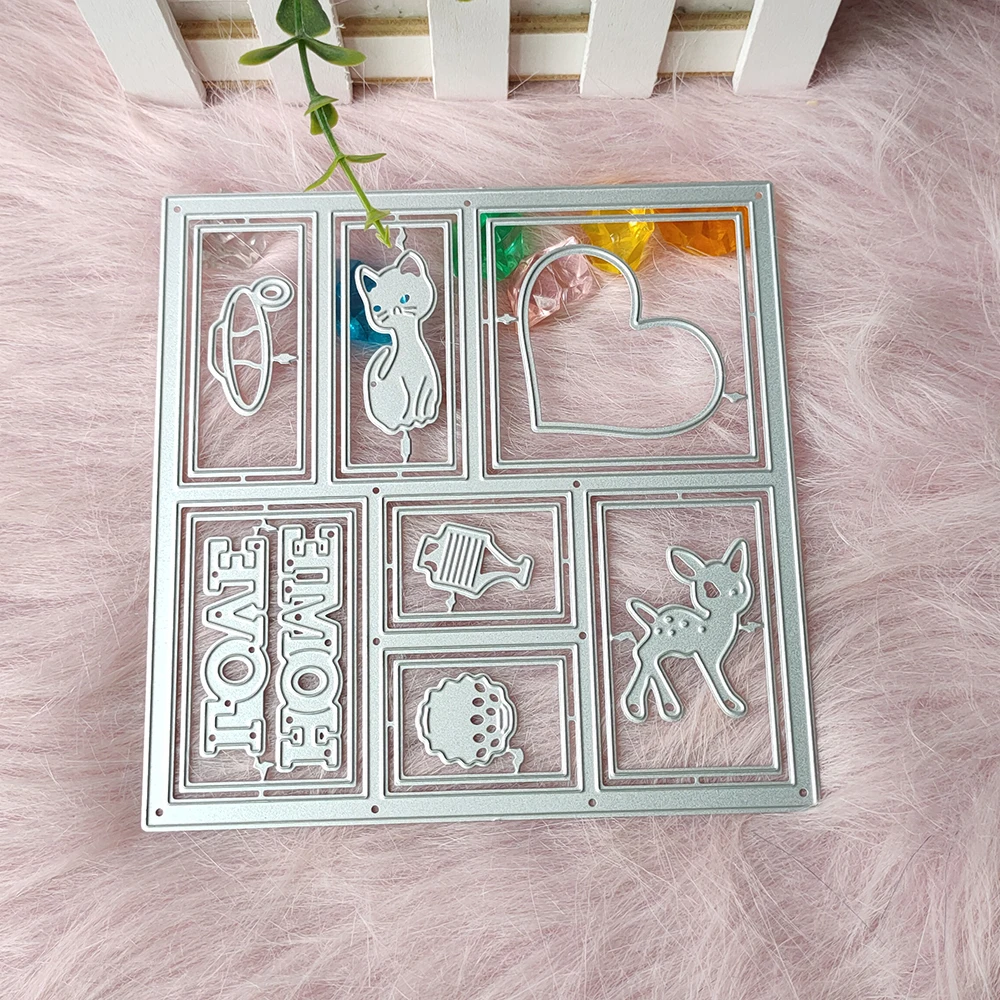 

New Square frame Metal Cutting Dies Decorative DIY Scrapbooking Steel Craft Die Cut Embossing Paper Cards Stencils