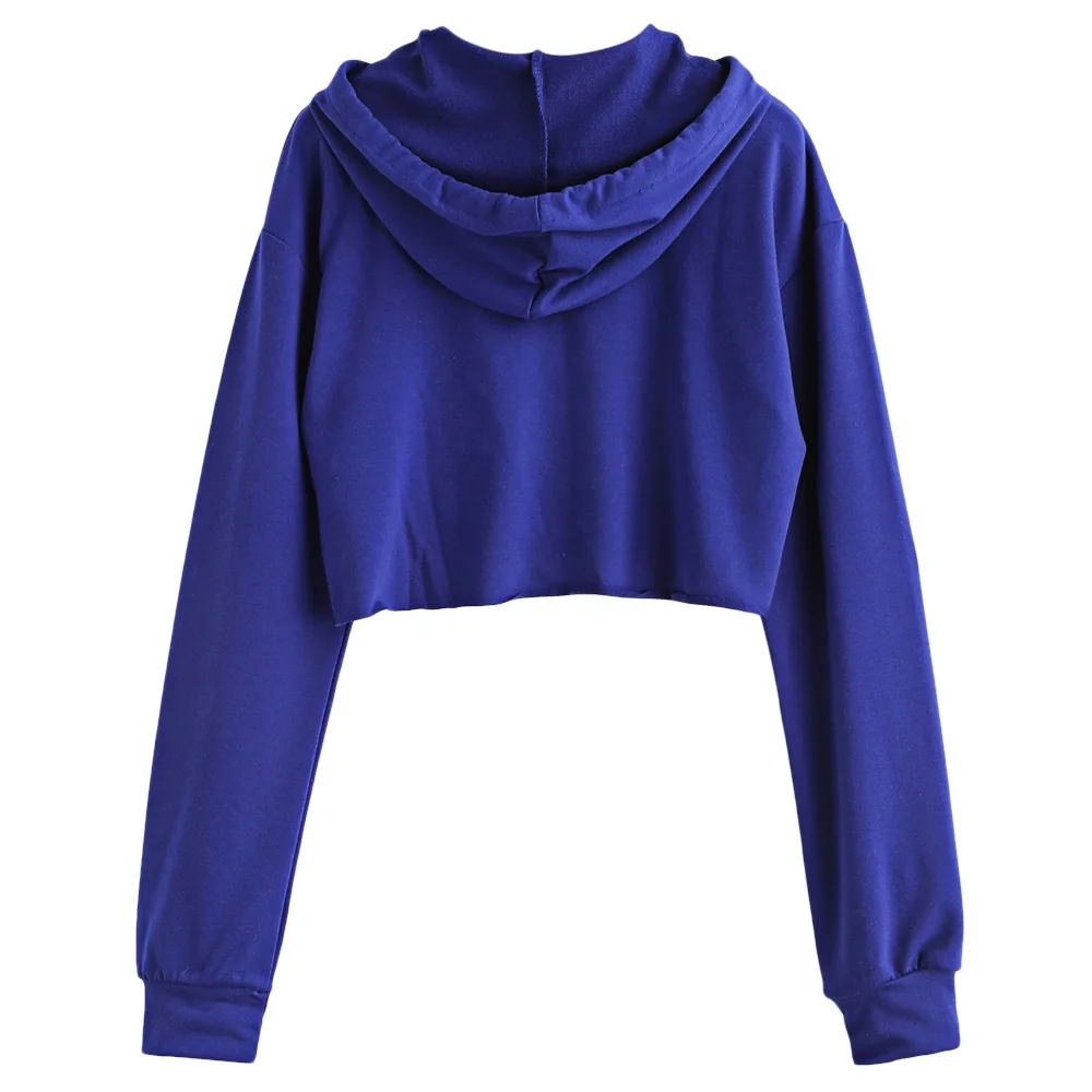 ZAFUL Harajuku короткий Свитшот Уличная С буквенным принтом и завязками на плечах