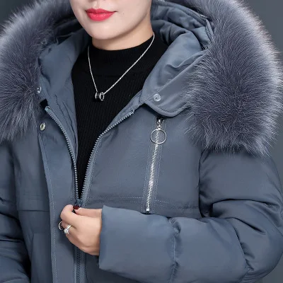 Зимнее пальто большого размера для женщин среднего возраста зимнее теплое