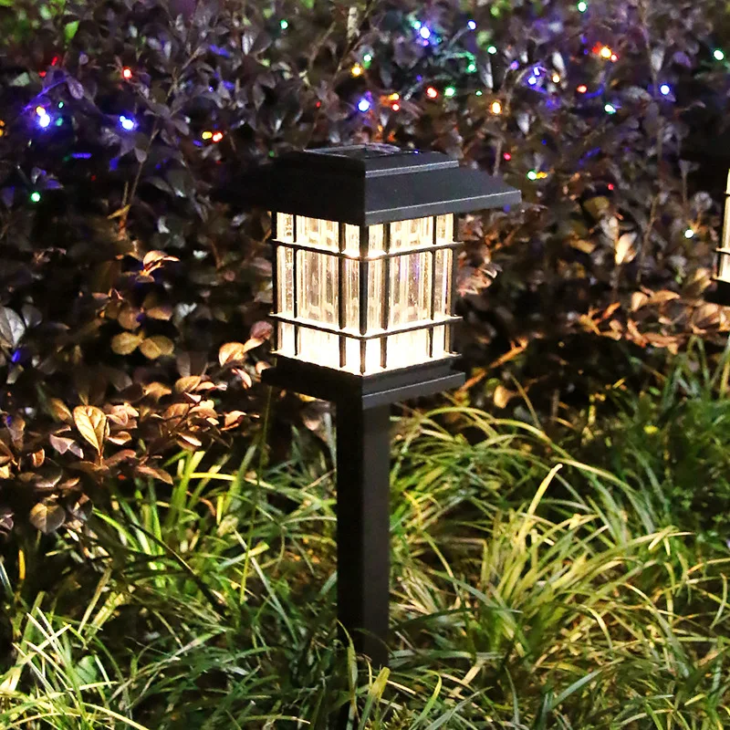 

Outdoor Solar Power Lawn Lamps LED Pathway Lights Waterproof Landscape Pillar Fence Courtyard Garden Decoration