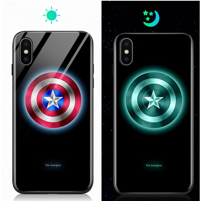 Для OPPO A73 A75 A75s F5 Plus Молодежный светящийся чехол Мстители Marvel пантера Веном в
