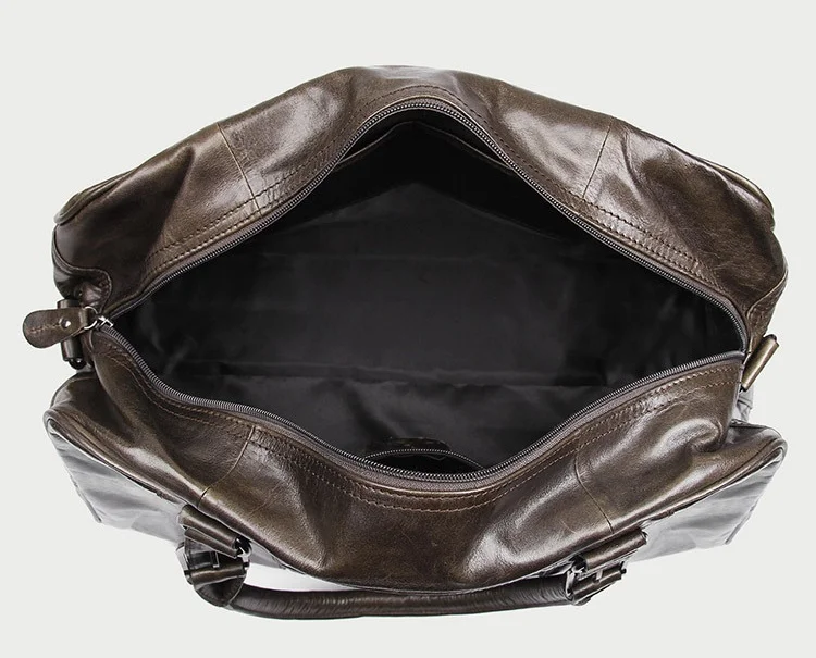 Мужская Дорожная сумка из натуральной воловьей кожи Большая вместительная для