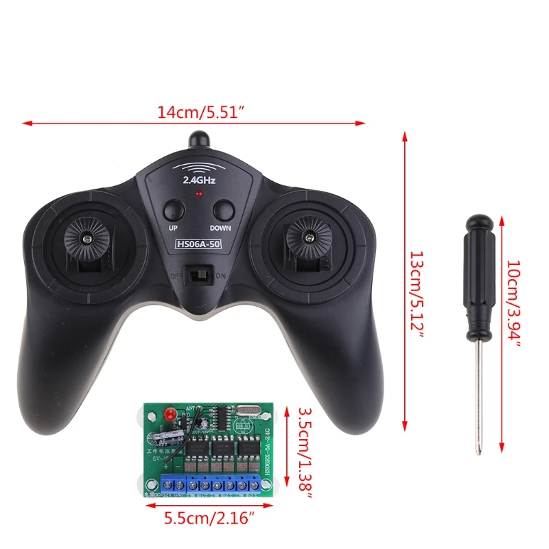 

6CH High-power 2.4G 50 Meter Remote Control with Receiver 6-15v for Car Model Ship DIY Tool
