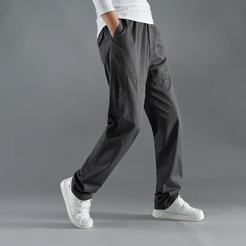 Летние 100% хлопок мужские брюки карго мешковатые джоггеры тактический для