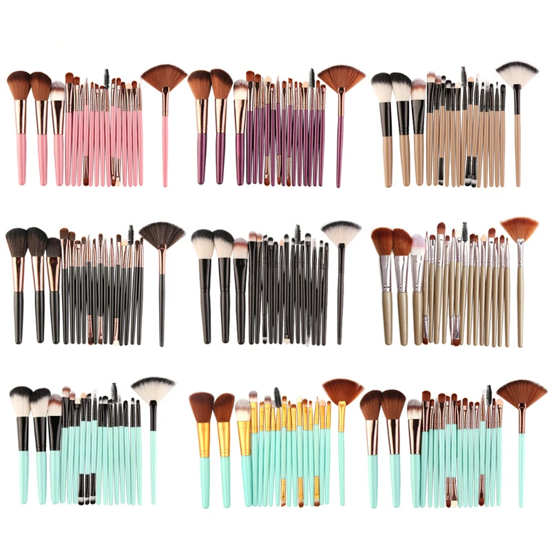 

18Pcs Cosmetics Makeup Brush Set Eyebrow Highlighter Powder Foundation Eye Shadow Brush Cosmetics Professional Make Up Tool