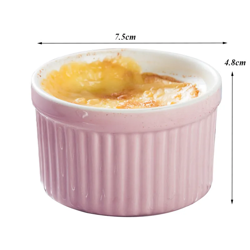 Японское керамическое суфле чаша для выпечки пудинга конфетных цветов печь