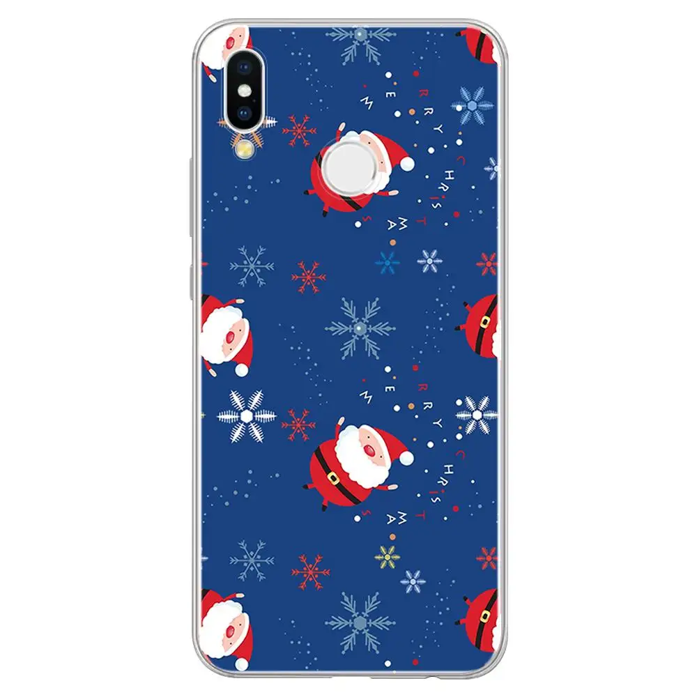 Чехол для huawei Y9 Prime Y9 Y5 Y7 Y6 Pro Nova 5 5i Pro 4 4e 3 3e 3i крышка из прозрачного Рождество Санта Клаус Fundas