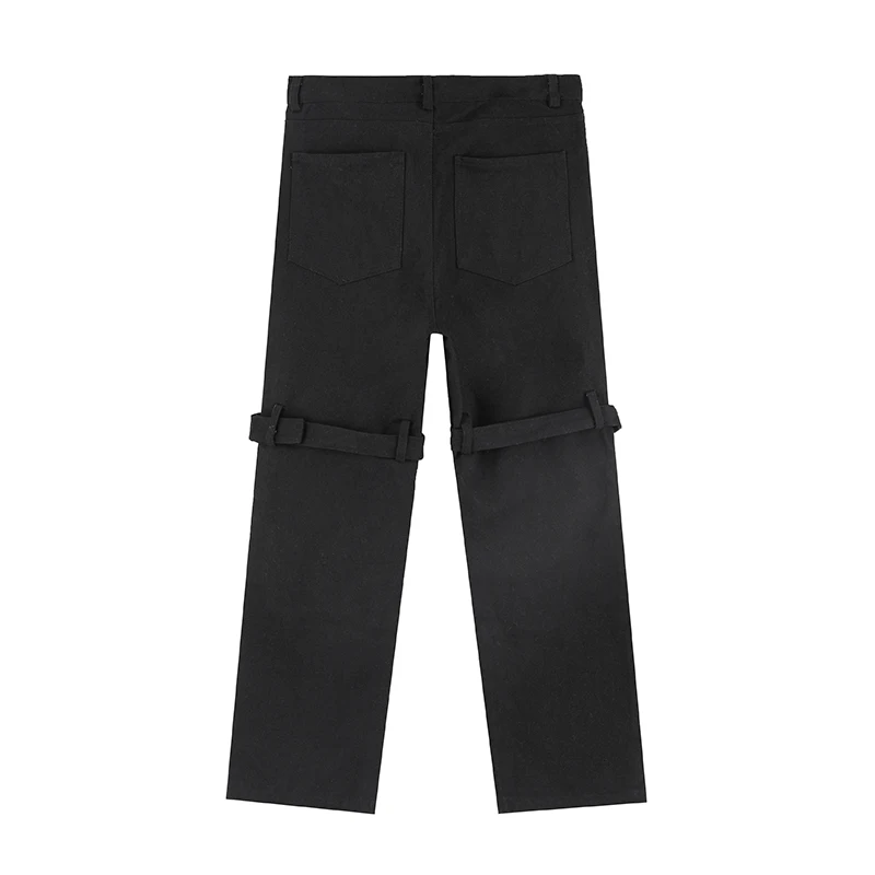 

High Street Cashew Flower Print Spliced CargoPants Men and Women Wide-leg Straight Casual Trousers Oversize Hip Hop Loose Pants