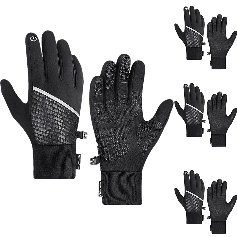 

Зимние велосипедные перчатки Kyncilor, перчатки для сенсорного экрана, теплые ветрозащитные водонепроницаемые перчатки для катания на лыжах, к...