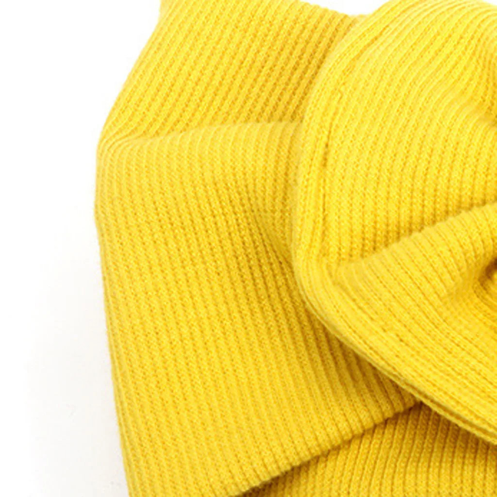 Милая Детская однотонная повязка на голову для маленьких девочек с большим