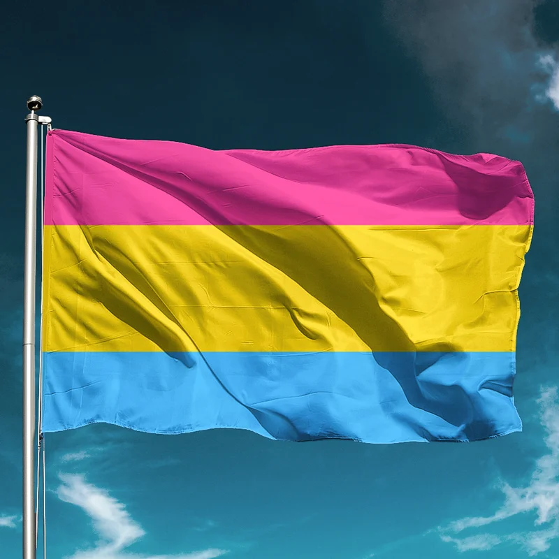 Бесплатная доставка ЛГБТ пансексуальный Флаг Гордости 90x150 см Omnisexual Радужный для