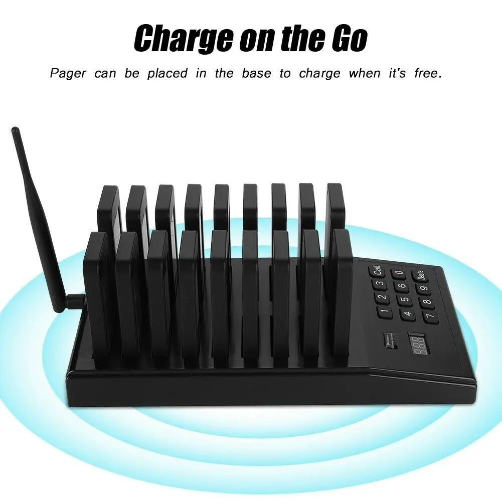 Ресторанная пейджер Беспроводная система подкачки очередей 18 колов пейджеры