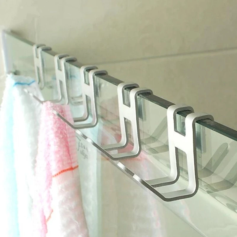

Creative Space Aluminum Door Hook H Shaped Kitchen Bathroom Hanging Storage Hook Shower Towel Bag Tableware Organizer Hardware