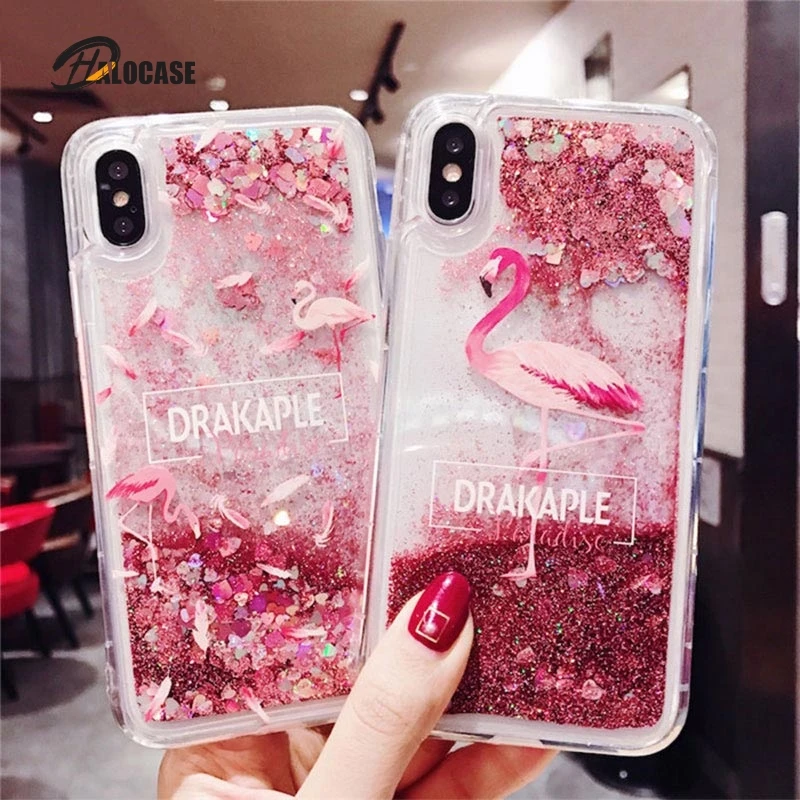 

For Samsung Galaxy Note 5 8 9 S10 Lite S6 S7 Edge S8 S9 Plus A7 A9 A6 A8 J4 J6 J3 J8 2018 Liquid Glitter Quicksand Case Cover