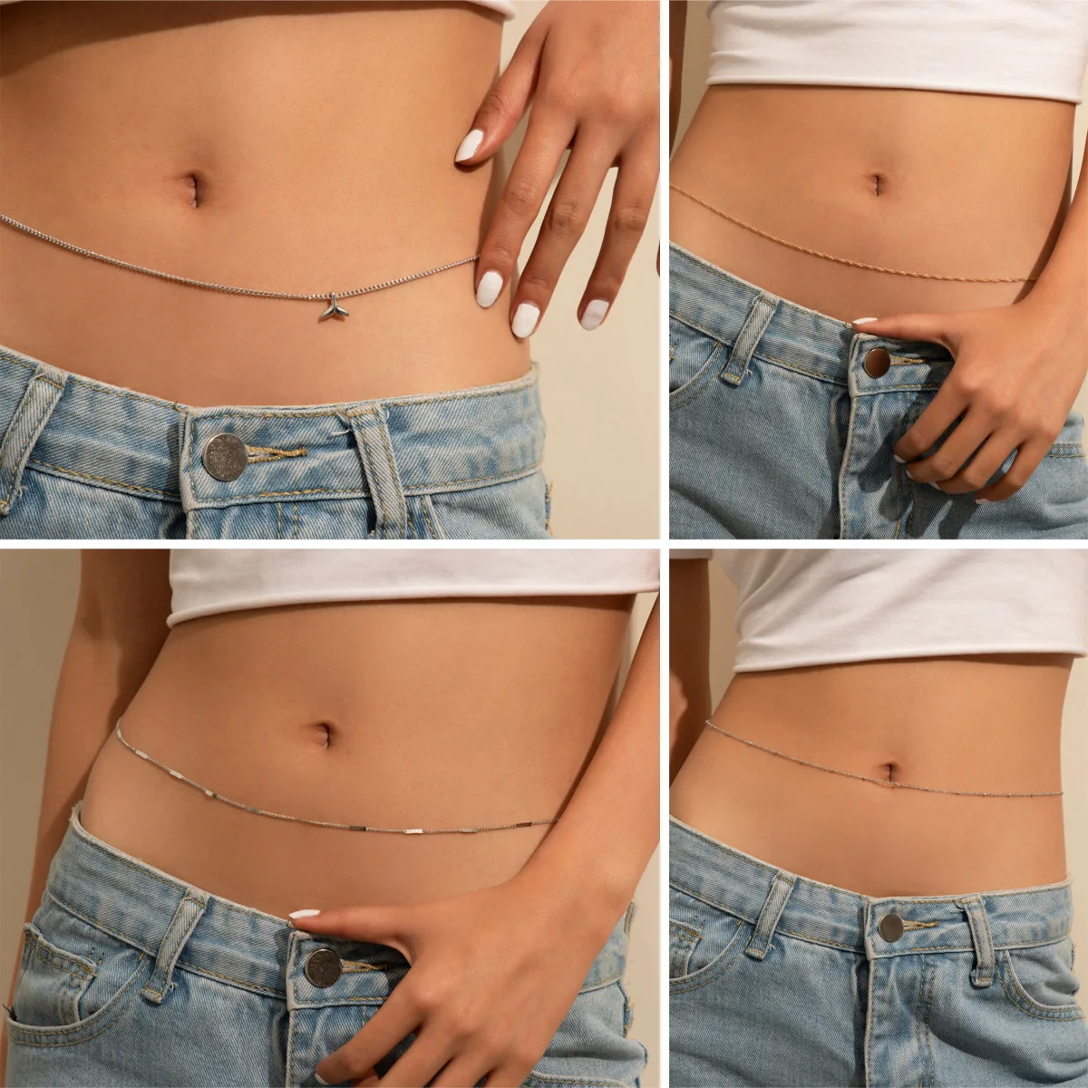 Богемная металлическая цепь из бисера на бедро для женщин большая тела ювелирные