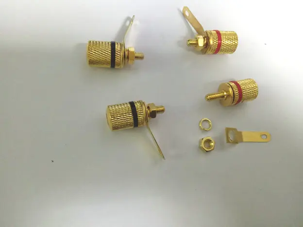 50pcs brass Audio speaker Binding Post Amplifier terminal for 4mm banana plugs New | Обустройство дома
