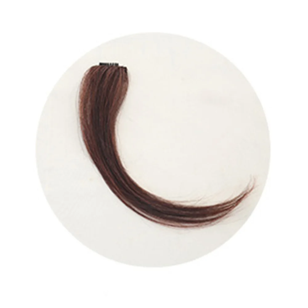 light brown 1 шт. высококачественные заколки для волос с бахромой, накладные синтетические волосы на заколках спереди, аккуратные, хорошие аксессуары для укладки волос - Color: light brown