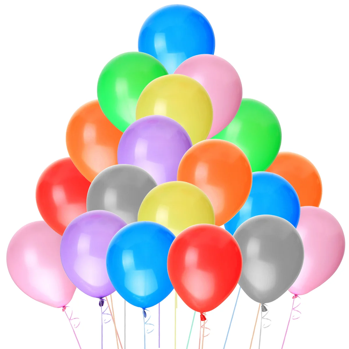 

NUOLUX 100pcs 10-inch 1.2g Bright Color Latex Balloons (Random Color)