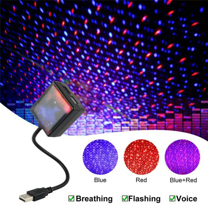 

Звезда на крыше автомобиля, окружающий свет, USB, ночник, атмосфера, Галактическая лампа, проектор, лампа, регулируемый интерьер автомобиля, д...