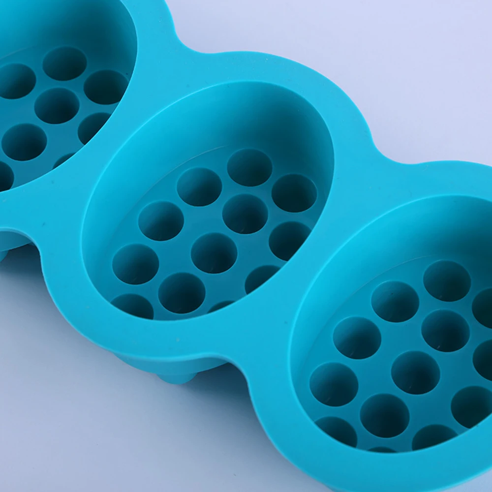 Silicone 4 hole Bubble Type DIY Soap Mold Oval Massage Brush Shape Aromatherapy Wax Mould Cake Baking | Дом и сад