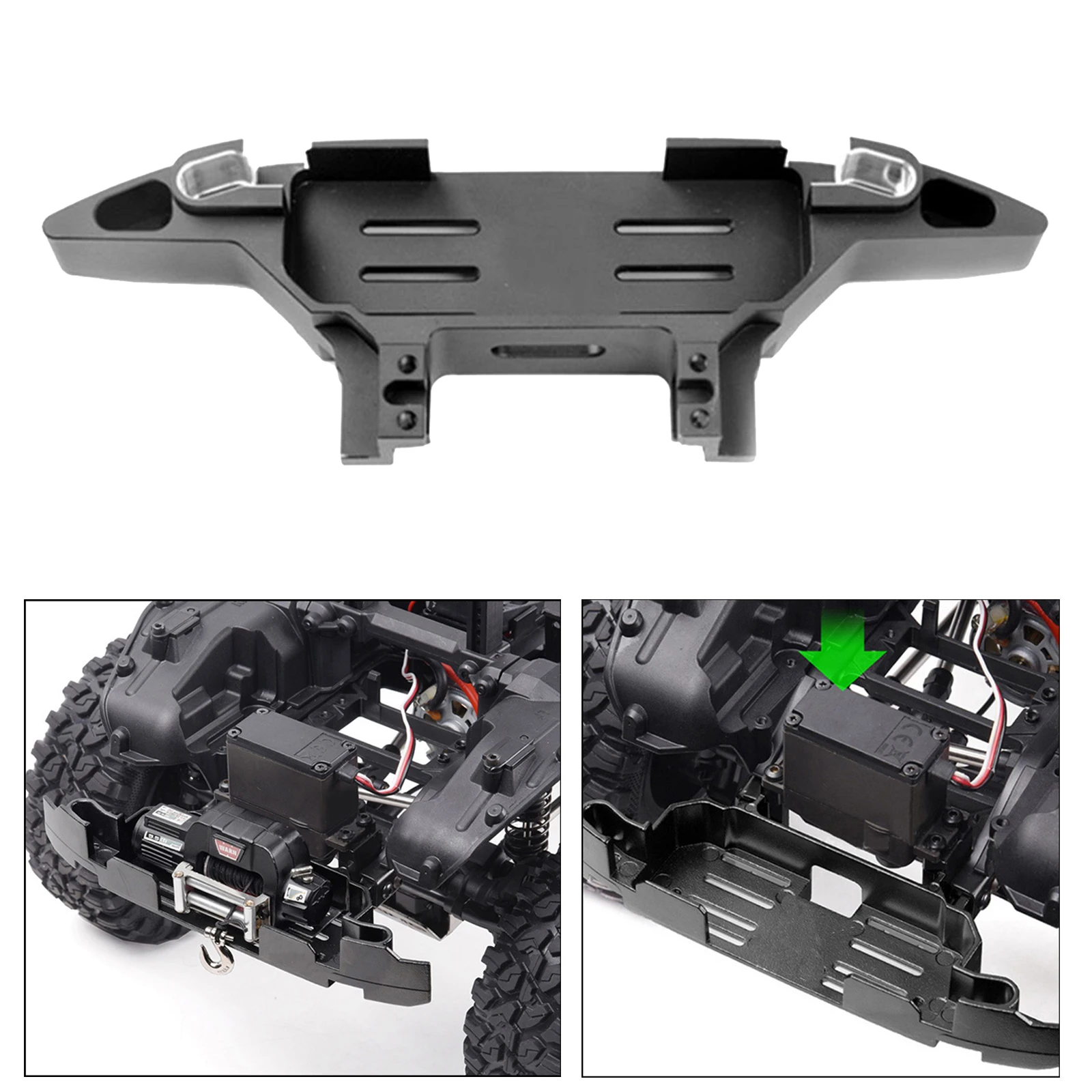 1 Base de parachoques delantero RC 1/10, piezas de repuesto para Crawler TRX4, TRX4,SCX10-3