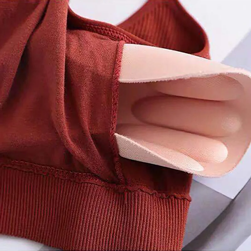 Женский бесшовный спортивный бюстгальтер топ для фитнеса кроп бега тренажерного