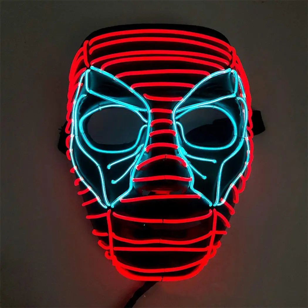 Светящиеся Вечерние Маски светодиодный светящийся в темноте Хэллоуин вечерние