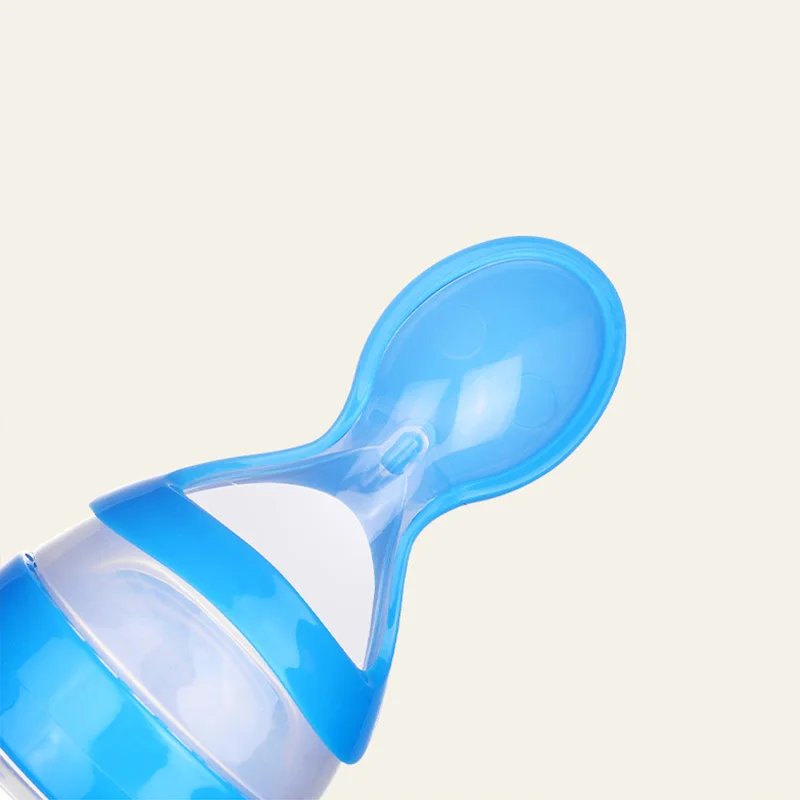 

Newborn Baby Utensils Toddler Squeezing Feeding Bottle Silicone Training Spoon Infant Food Supplement Feeder Tableware Tools