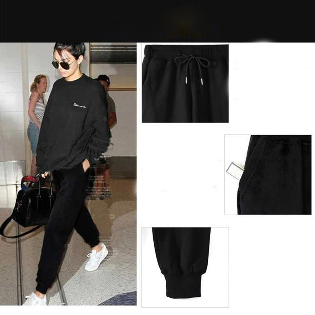 Бесплатная доставка Женские шаровары со страусом Спортивные брюки Повседневные