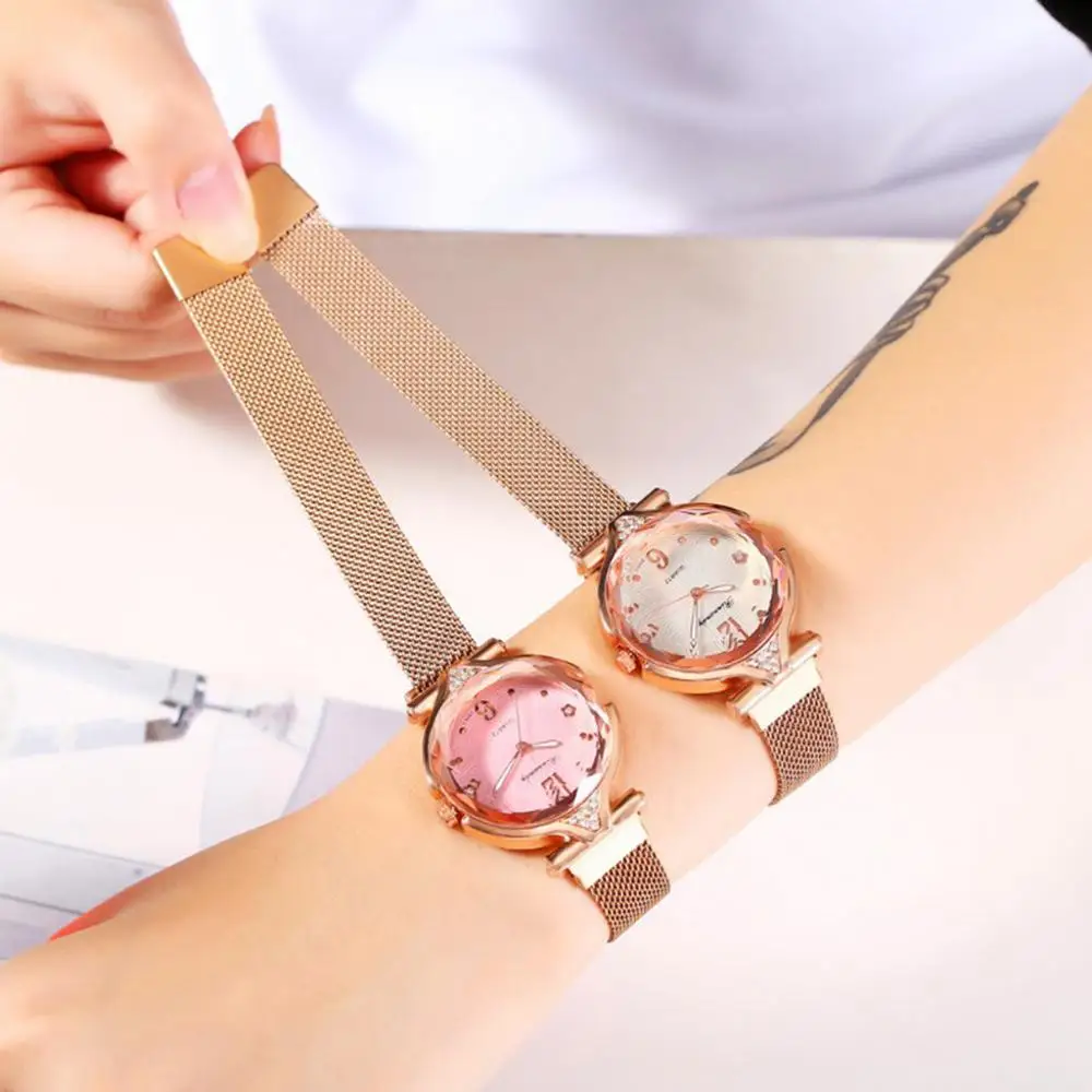 Хит продаж женские кожаные модные роскошные часы с магнитной пряжкой Миланский