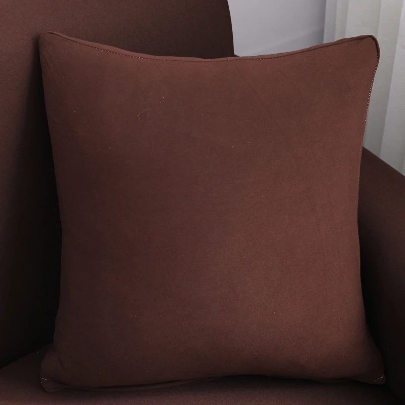 Краткое коричневое растяжение и эластичный материал диване крышка набор диванов