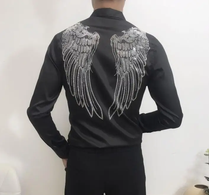 

Новые модные мужские рубашки, мужские повседневные легкие летние мужские рубашки Стразы