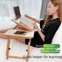 Bedside Folding Small Desk Single Shelf Small Table on the Bed Folding Student Retractable Multifunctional Lazy