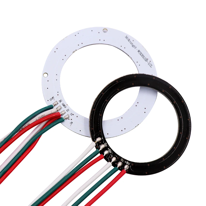 Пиксельное кольцо Адресуемых Светодиодный модули DC5V WS2812B SK6812 RGB Полноцветный круглый СВЕТОДИОДНЫЙ круг 1 шт. 16/35/45 светодиодный s