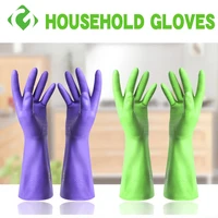 household gloves durable water proof rubber cleaning gloves clothes dishe washing car cleaning medium thickness comfortable