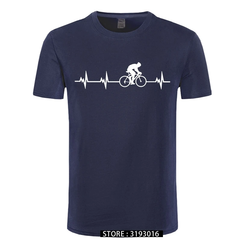 

Funny Cycle Heartbeat T Shirts Mountain Biker Rhythm Beat Beatbox Men Tshirt 3D White Oversized Plain Tee Shirt Hiphop Rock