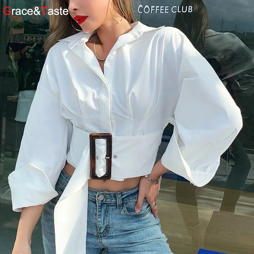 Grace & Taste стильная повседневная рубашка из органической кожи 2020 осенне зимняя