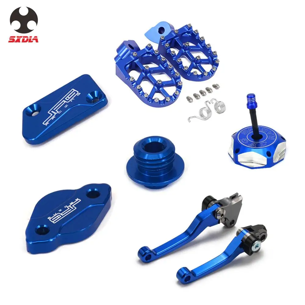 

CNC Footpeg педали топливный бак крышка тормозной резервуар бухта тормозной рычаг сцепления масляный наполнитель вилка для YAMAHA YZ125 YZ250 YZ250F YZ450F