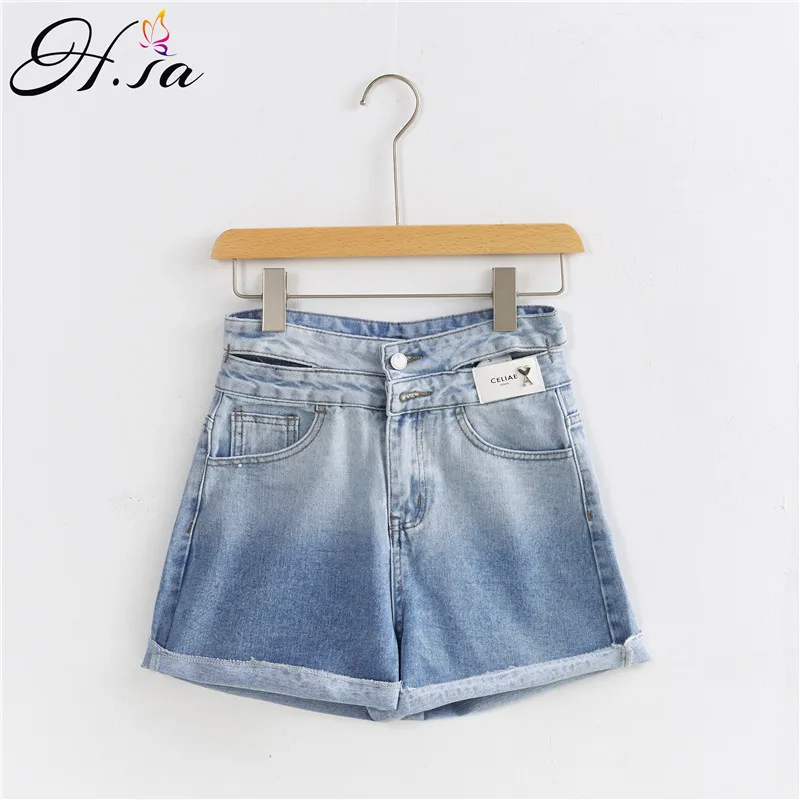 

Hsa 2021 Sexy Summer Casual Summer Denim Women Shorts High Waist Fur-lined Leg-openings Plus Sizes S-XXXXXXL Sexy Short Jeans