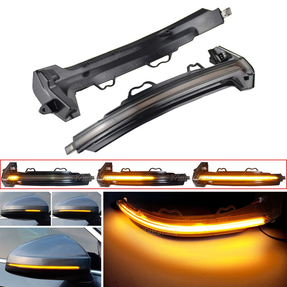 2x Светодиодный индикатор бокового крыла для зеркала заднего вида поворотный