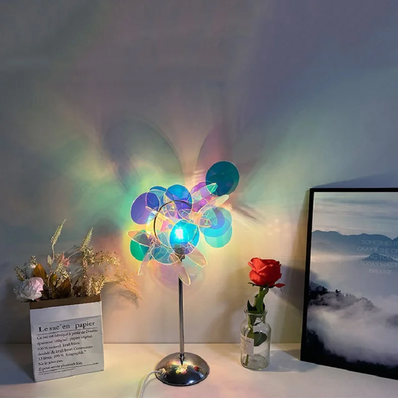 Красочная настольная Ночная лампа Aurora романтическая атмосферная креативные
